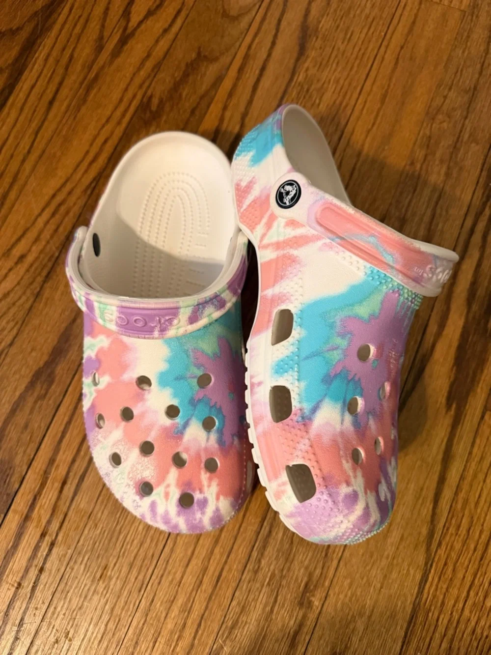 CROCS Classic Fresco/Multi Tie-Dye Graphic Clogs Shoes ~ M7 W9